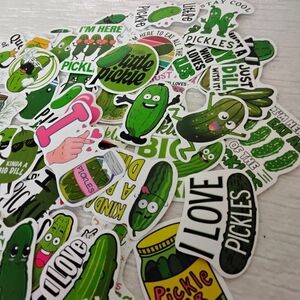 Pickle Themed Sticker Set Of 40 Funny Medium Sized